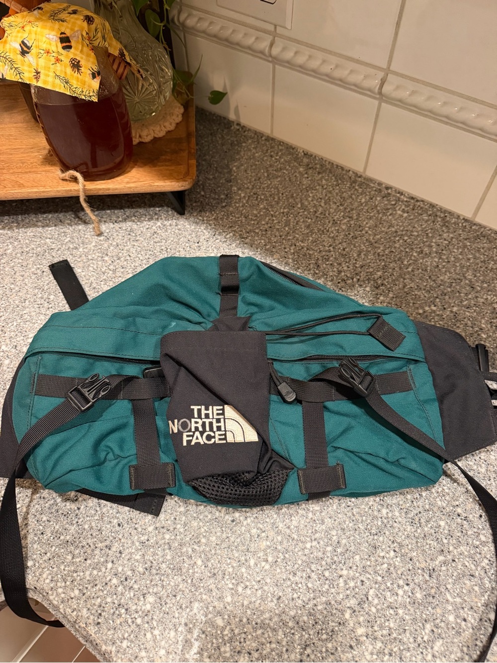 Vintage The North Face Men's Green Travel Waist Pack